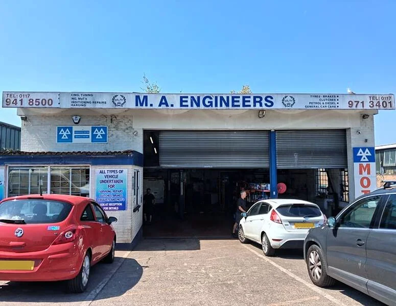 M. A. Engineers Garage in Brislington Before Renewal